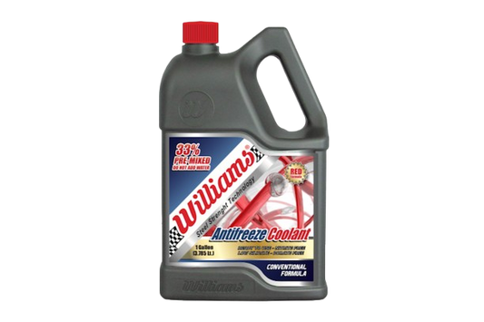 WILLIAMS AUTOMOTIVE COOLANT ANTIFREEZE 33% /// RED FORMULA